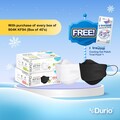 Durio 904K Kid’s KF94 Respirator (Black & White)  - (40pcs)